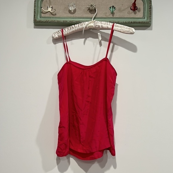 Vintage silk set tank top embroidered butterfly flower crop jacket set fuchsia 8 - Picture 6 of 9